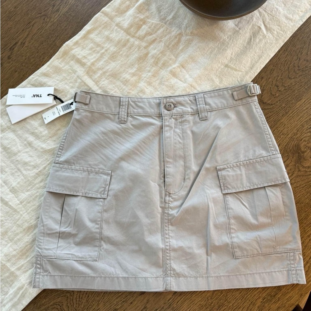 TNA/Aritzia Gray Supply Cargo Mini Skirt